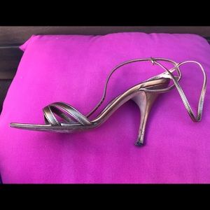 Manolo Blahnik Gold Strappy Sandal